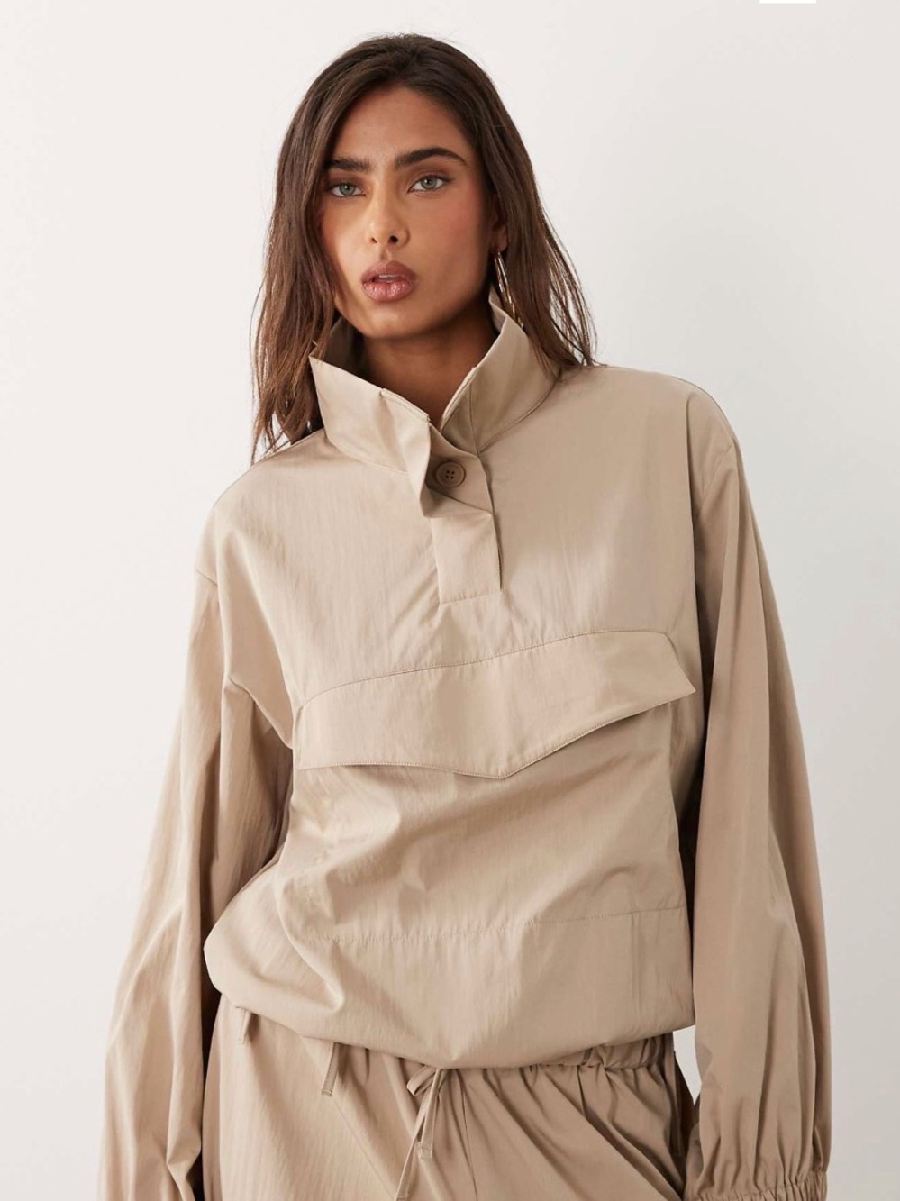 ASOS DESIGN Techy Funnel Neck Balloon Jacket